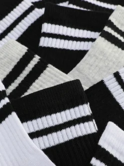 Chaussettes|Primark 5 Paires De Socquettes De Sport à Rayures Noir