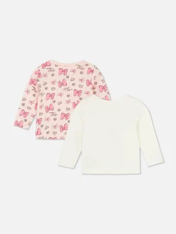 Hauts Et T-Shirts|Primark 2 T-shirts Manches Longues Disney Minnie Mouse Rose
