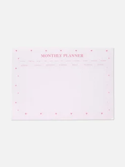Carnets|Primark Agenda Mensuel A4 à Motifs Cœur Rose