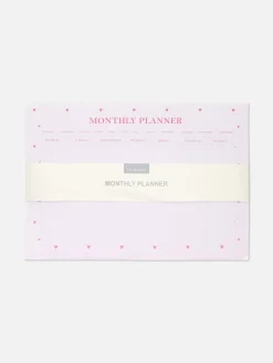 Carnets|Primark Agenda Mensuel A4 à Motifs Cœur Rose