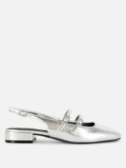 Ballerines|Primark Babies à Talon Ouvert Et Double Bride Argent