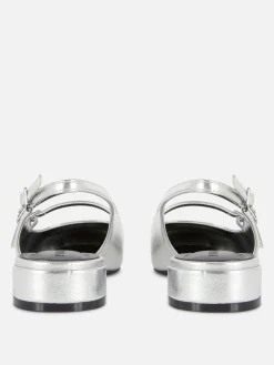 Ballerines|Primark Babies à Talon Ouvert Et Double Bride Argent