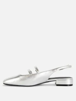 Ballerines|Primark Babies à Talon Ouvert Et Double Bride Argent