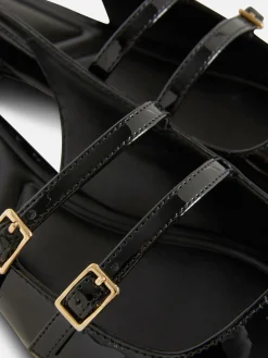 Vêtements Gothiques|Ballerines|Primark Babies à Talon Ouvert Et Double Bride Noir