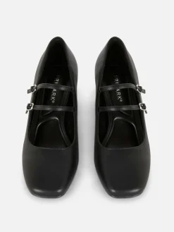 Vêtements Gothiques|Chaussures À Talons|Primark Babies En Simili Cuir à Talons Noir