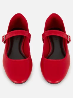 Ballerines|Primark Babies Plates à Bout Rond Rouge