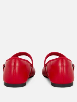 Ballerines|Primark Babies Plates à Bout Rond Rouge