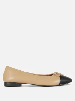 Ballerines|Primark Ballerines à Bout Renforcé Contrastant Camel