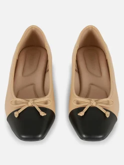 Ballerines|Primark Ballerines à Bout Renforcé Contrastant Camel