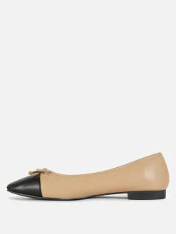 Ballerines|Primark Ballerines à Bout Renforcé Contrastant Camel