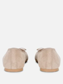 Ballerines|Primark Ballerines à Nœuds En Suédine Naturel