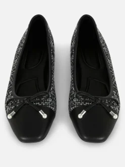 Ballerines|Primark Ballerines Effet Bouclé à Bout Contrasté Noir