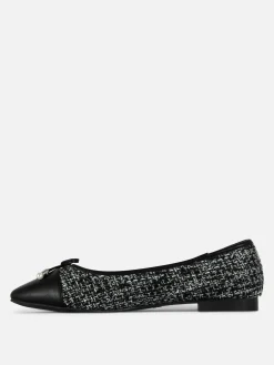 Ballerines|Primark Ballerines Effet Bouclé à Bout Contrasté Noir