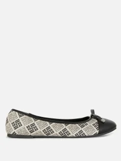 Ballerines|Primark Ballerines Monogramme Noir