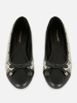 Ballerines|Primark Ballerines Monogramme Noir