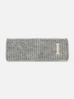 Accessoires Cheveux|Chapeaux, Gants Et Écharpes|Primark Bandeau En Tricot Avec Initiale Brodée Gris
