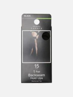 Collants|Primark Bas Autofixants à Couture Sur L'arrière Noir