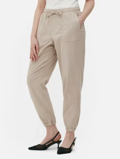 Bas De Jogging|Primark Bas De Jogging à Revers Et Cordon De Serrage Grège