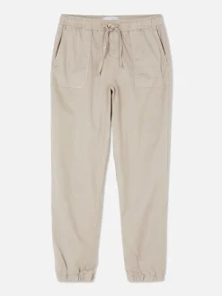 Bas De Jogging|Primark Bas De Jogging à Revers Et Cordon De Serrage Grège