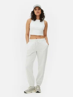 Bas De Jogging|Primark Bas De Jogging à Revers Et Cordon De Serrage Gris chiné