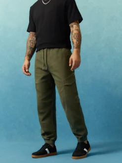 Pantalon|Primark Bas De Jogging Cargo Stretch à Coupe Décontractée Vert