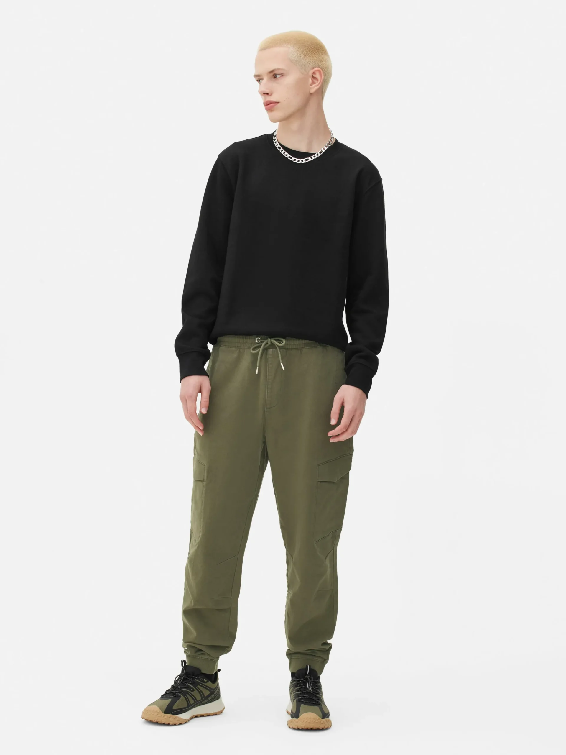 Pantalon|Primark Bas De Jogging Cargo Stretch à Coupe Décontractée Vert