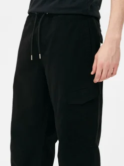 Pantalon|Primark Bas De Jogging Cargo Stretch à Coupe Décontractée Noir