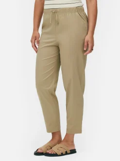 Bas De Jogging|Primark Bas De Jogging Fuselé En Popeline Taupe