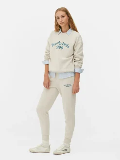 Bas De Jogging|Primark Bas De Jogging Skinny Graphique Crème