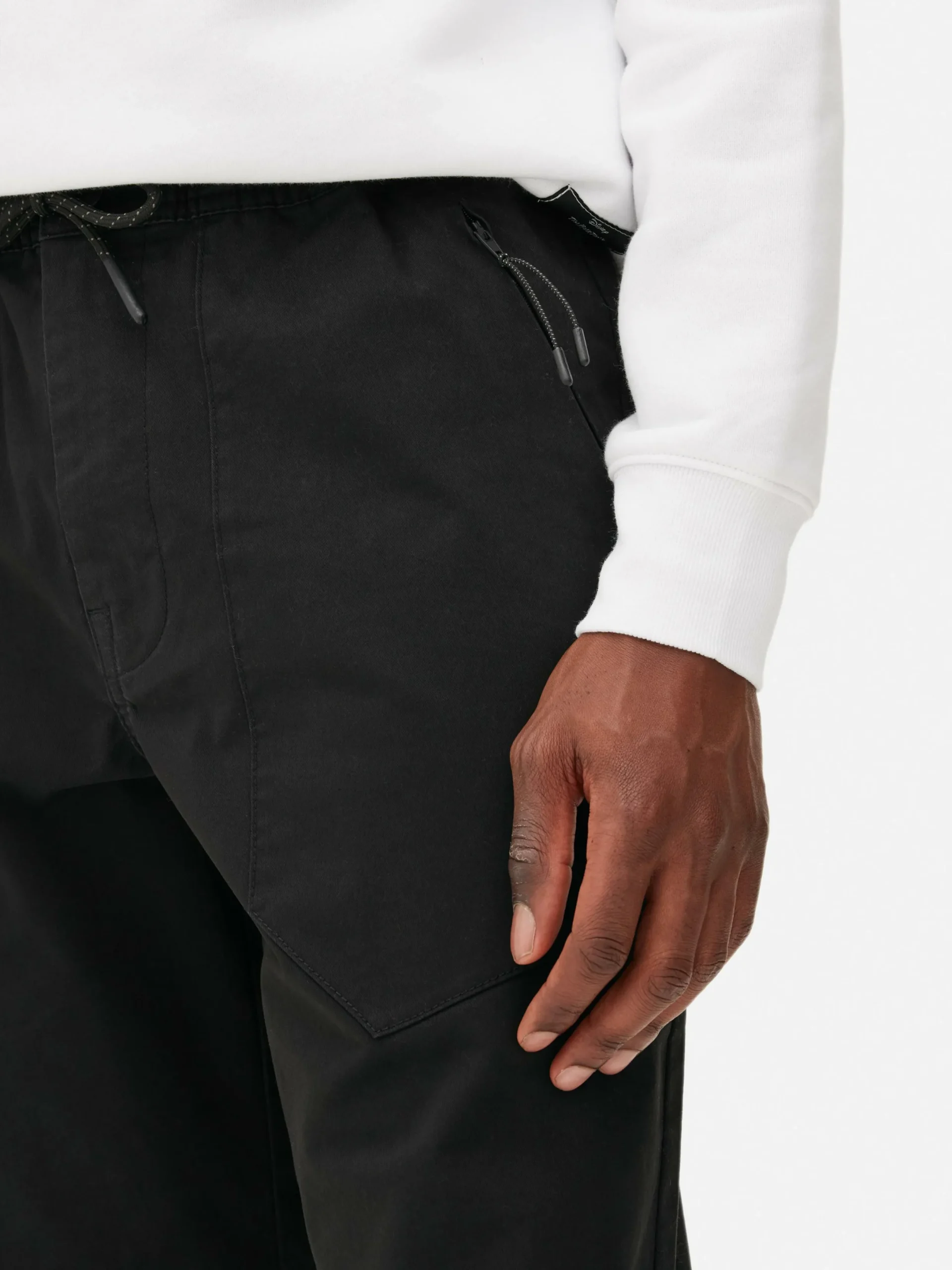 Pantalon|Bas De Jogging|Primark Bas De Jogging Stretch à Coupe Décontractée Noir