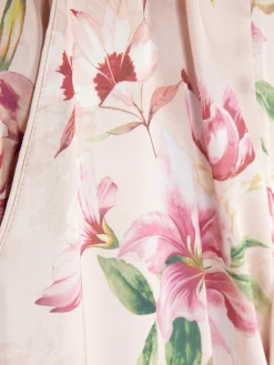 Bas De Pyjama|Primark Bas De Pyjama Coupe Droite En Satin Floral Rose