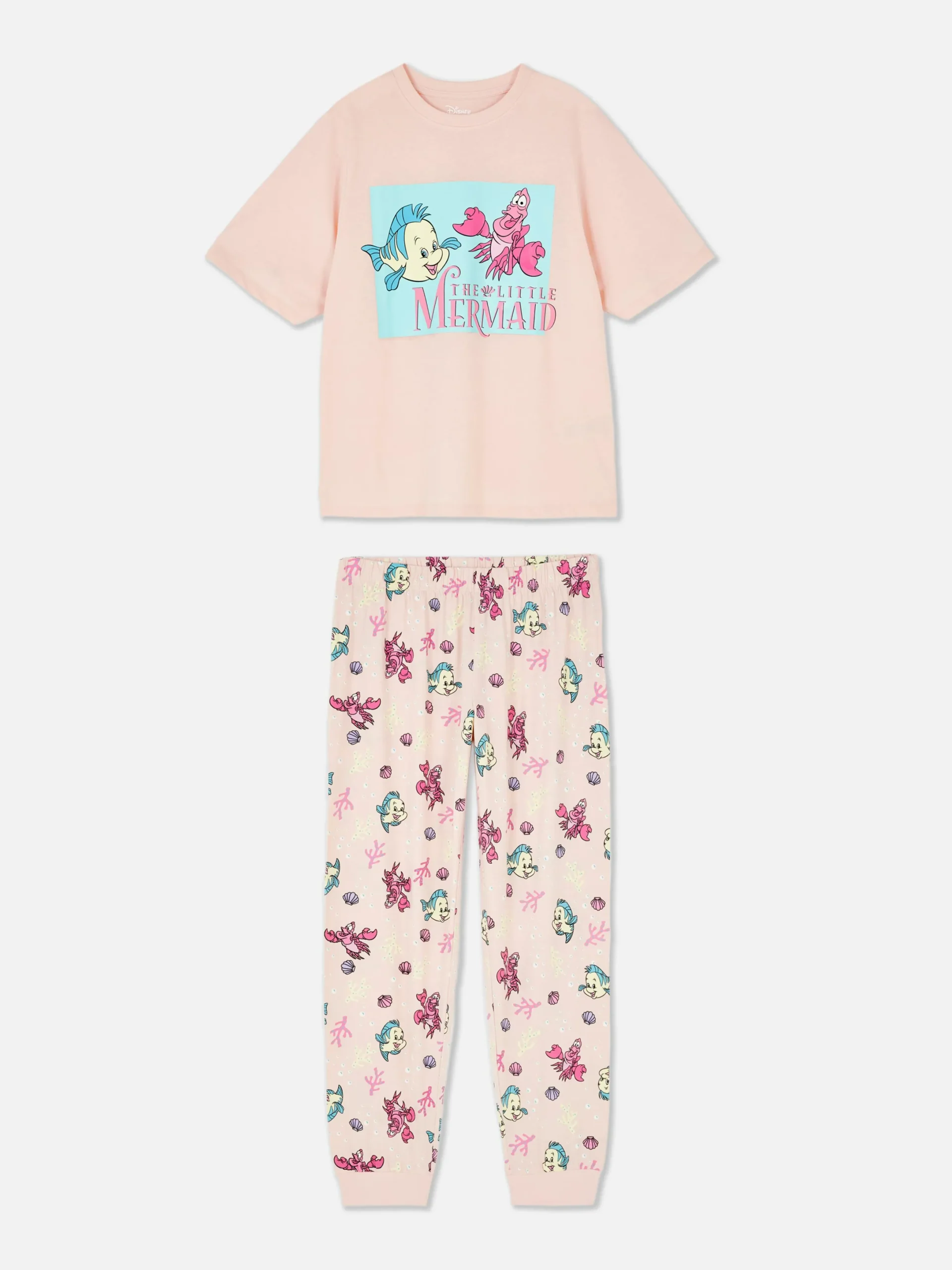 Ensembles Pyjamas|Primark Bas De Pyjama Resserré à La Cheville Et T-shirt Graphique Disney Pêche