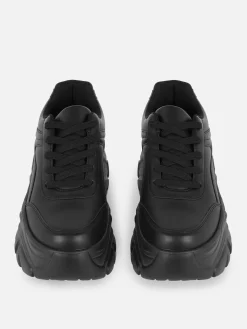 Baskets|Primark Baskets à Semelle Compensée Extreme Noir