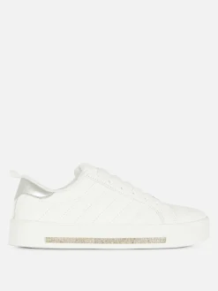 Baskets|Primark Baskets Basses à Strass Blanc