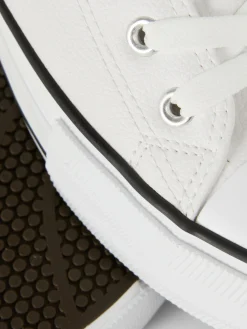 Baskets|Primark Baskets Basses Compensées En Simili Cuir Blanc