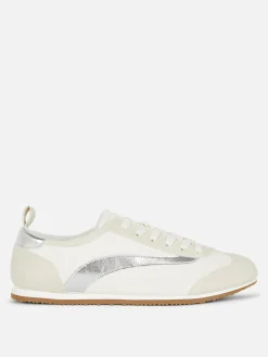 Baskets|Primark Baskets Basses De Tennis à Lacets Argent
