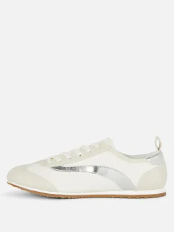 Baskets|Primark Baskets Basses De Tennis à Lacets Argent