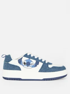 Baskets|Denim|Primark Baskets Basses En Denim Disney Lilo & Stitch Bleu