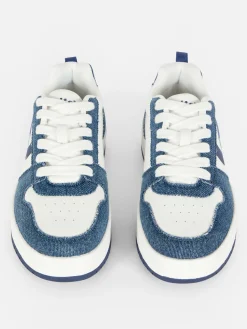 Baskets|Denim|Primark Baskets Basses En Denim Disney Lilo & Stitch Bleu