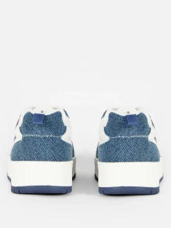 Baskets|Denim|Primark Baskets Basses En Denim Disney Lilo & Stitch Bleu