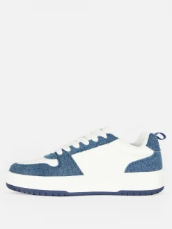 Baskets|Denim|Primark Baskets Basses En Denim Disney Lilo & Stitch Bleu