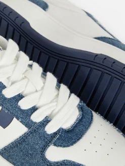 Baskets|Denim|Primark Baskets Basses En Denim Disney Lilo & Stitch Bleu