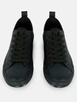 Baskets|Primark Baskets Basses En Simili Cuir Noir