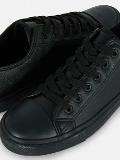 Baskets|Primark Baskets Basses En Simili Cuir Noir