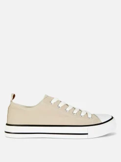 Baskets|Primark Baskets Basses En Toile Naturel