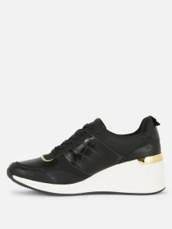 Baskets|Primark Baskets Compensées à Lacets Noir