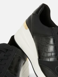 Baskets|Primark Baskets Compensées à Lacets Noir