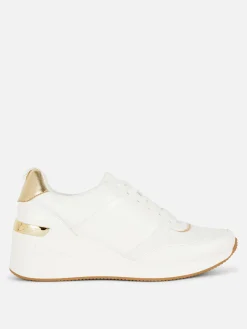 Baskets|Primark Baskets Compensées à Lacets Blanc