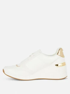 Baskets|Primark Baskets Compensées à Lacets Blanc