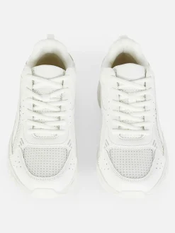 Baskets|Primark Baskets De Sport à Empiècements En Maille Blanc